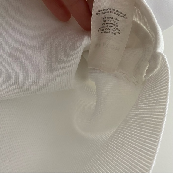 Aritzia White Wrap Crop Top - Picture 6 of 10